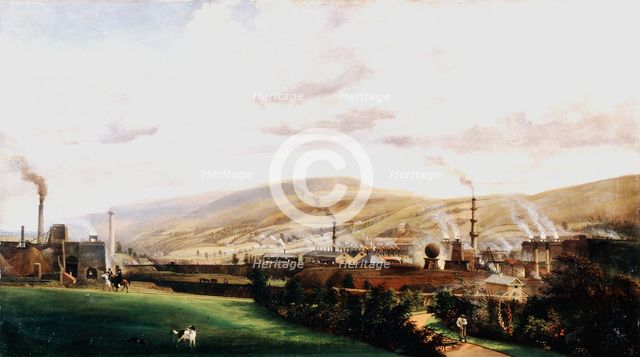 Industrial landscape, Wales, 19th century. Artist: Penry Williams