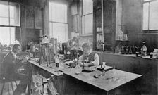 Industrial laboratory at Thomas Firth & Son's Norfolk Works, Sheffield, c1900. Creator: Unknown