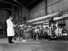 Industrial refrigeration plant after installation at a foundry, Sheffield, South Yorkshire, 1963. Artist: Michael Walters