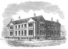 Industrial Schools and Working Men's Free Schoolroom Church at Kirkdale, Liverpool, 1862. Creator: Unknown
