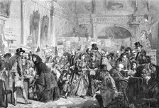 "Infant Orphan Election at the London Tavern - Polling", by G.E. Hicks..., 1865. Creator: W Thomas