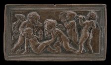 Infant Bacchants with Pipes, a Vase, and a Mask of Silenus, c. 1465/1471. Creator: Unknown