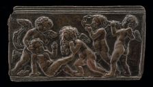 Infant Bacchants with Pipes, a Vase, and a Mask of Silenus, c. 1465/1471. Creator: Unknown