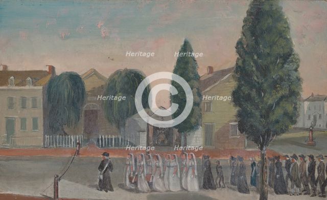 Infant Funeral Procession, 1870s. Creator: William P. Chappel.