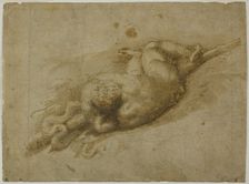 Infant Hercules (recto); Standing Putto with Hand to Chin (verso), 1523/1540. Creator: Unknown