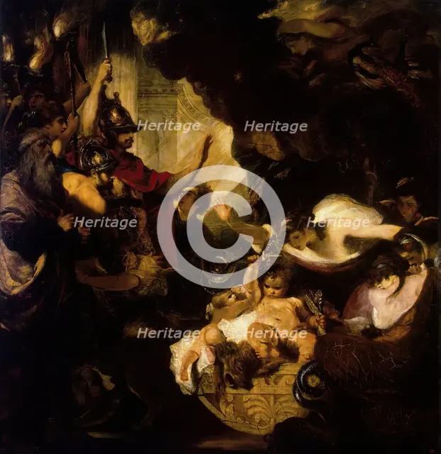 Infant Hercules Strangling the Serpents, 1786. Creator: Sir Joshua Reynolds.