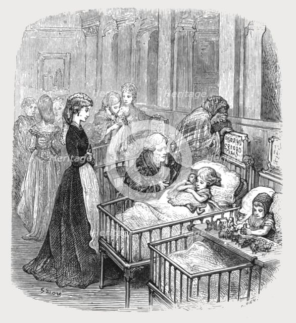 'Infant Hospital Patients', 1872.  Creator: Gustave Doré.