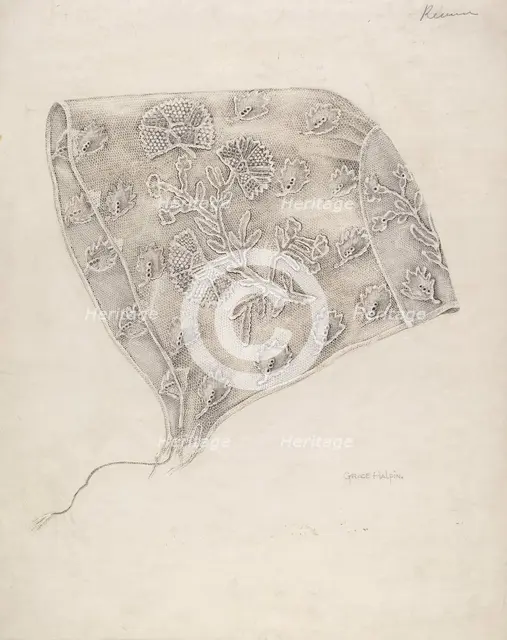Infant's Cap, c. 1939. Creator: Grace Halpin.