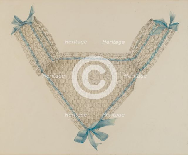 Infant's Bib, 1935/1942. Creator: Virginia Berge.