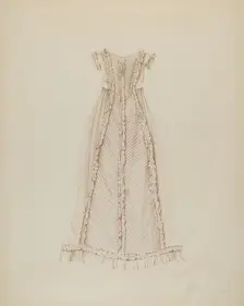 Infant's Dress (Back View), c. 1938. Creator: Lucien Verbeke