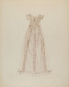 Infant's Dress (Back View), c. 1938. Creator: Lucien Verbeke
