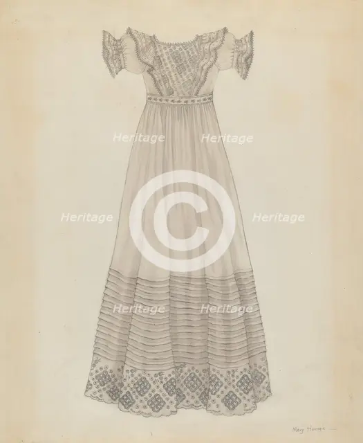 Infant's Dress, c. 1936. Creator: Mary E Humes.