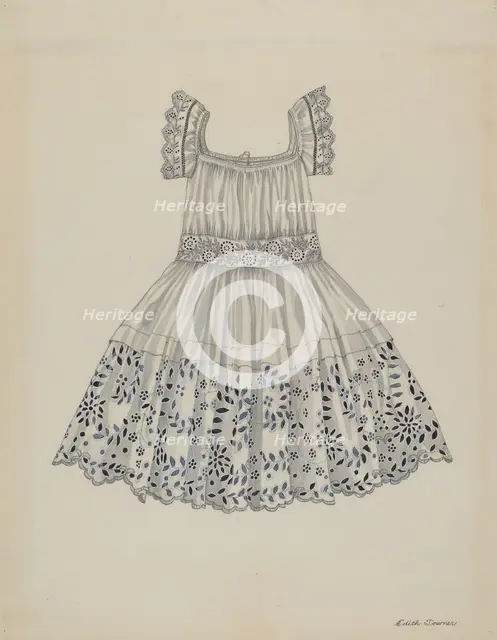 Infant's Dress, c. 1937. Creator: Edith Towner.