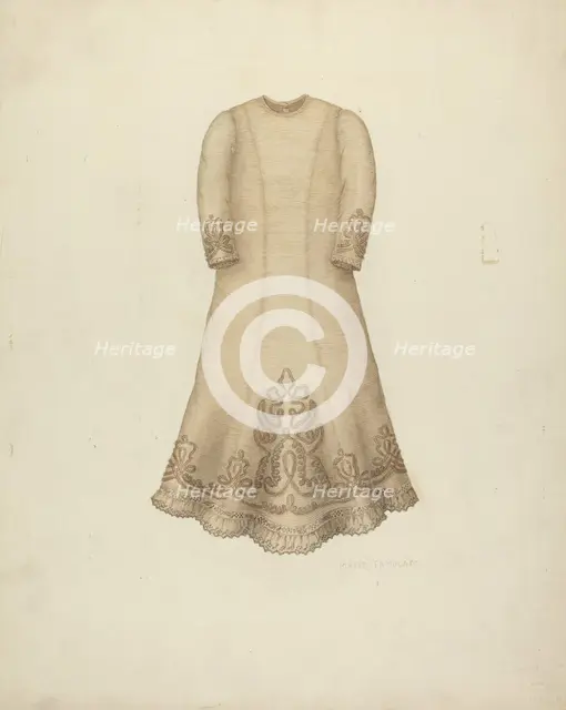 Infant's Dress, c. 1938. Creator: Marie Famularo.