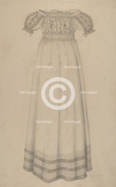 Infant's Dress, c. 1938. Creator: Marie Famularo.