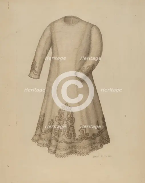Infant's Dress, c. 1938. Creator: Marie Famularo.