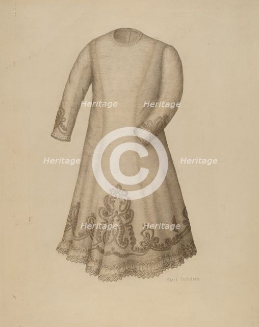 Infant's Dress, c. 1938. Creator: Marie Famularo.