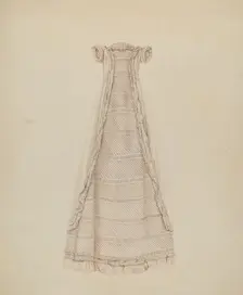 Infant's Dress (Front View), c. 1938. Creator: Lucien Verbeke