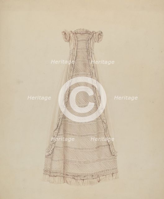 Infant's Dress (Front View), c. 1938. Creator: Lucien Verbeke.
