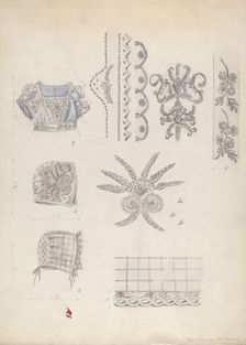 Infant's Dress Yoke and Mull Cup, 1936. Creator: Ella Josephine Sterling