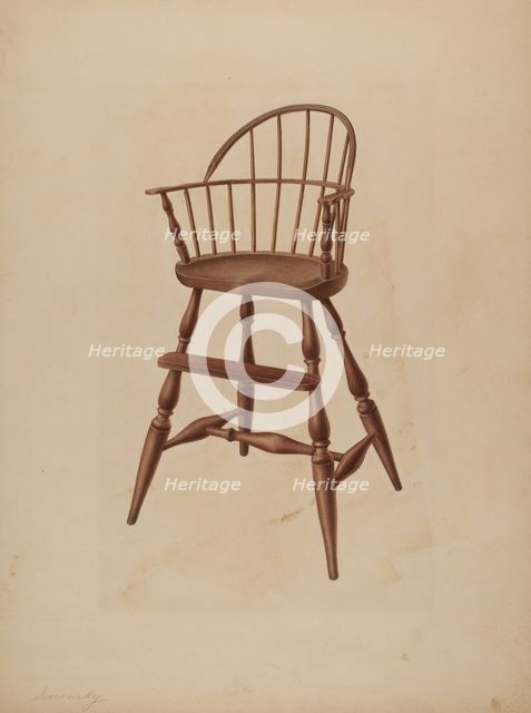 Infant's High Chair, 1940. Creator: Isidore Sovensky.
