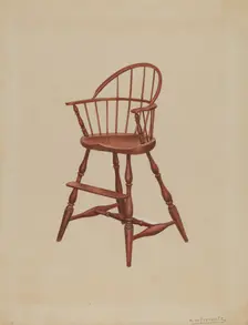 Infant's High Chair, c. 1937. Creator: Mario De Ferrante