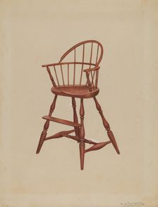 Infant's High Chair, c. 1937. Creator: Mario De Ferrante