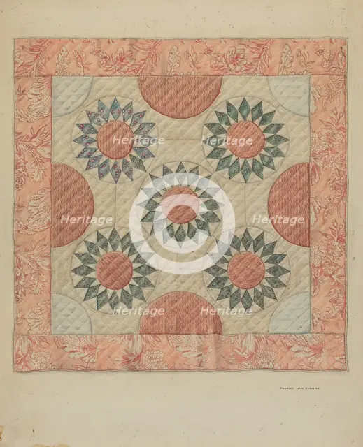 Infant's Quilt (Bed Covering), c. 1937. Creator: Francis Law Durand.