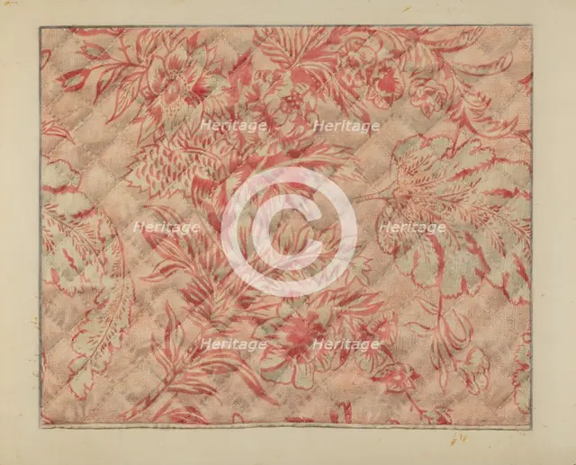 Infant's Quilt (Detail), c. 1937. Creator: Francis Law Durand.