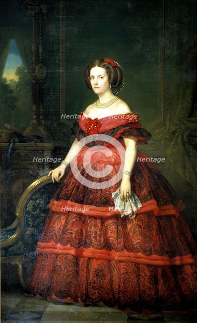 Infanta Isabel of Spain, Countess Gurowski, 1857. Creator: Carlos Luis de Ribera y Fieve.