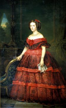 Infanta Isabel of Spain, Countess Gurowski, 1857. Creator: Carlos Luis de Ribera y Fieve