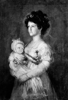 Infanta María Luisa (1782-1824) and Her Son Carlos Luis (1799-1883). Creator: Copy after Goya (Spanish, 1800 or shortly after)