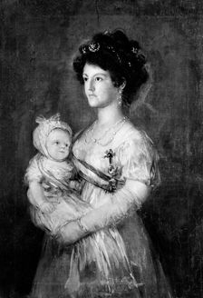 Infanta María Luisa (1782-1824) and Her Son Carlos Luis (1799-1883). Creator: Copy after Goya (Spanish, 1800 or shortly after)