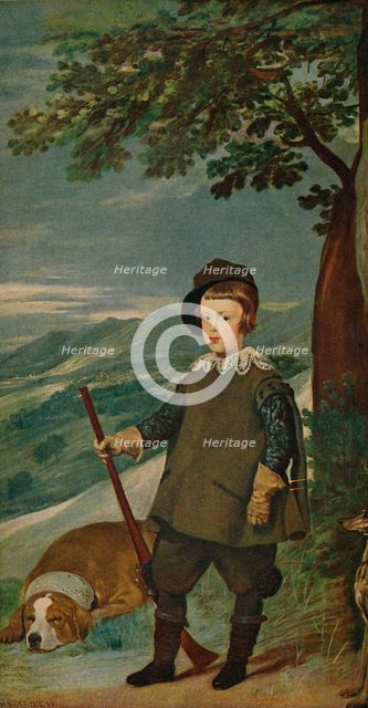 'Infante Don Baltasar Carlos', (Prince Balthasar Charles as a Hunter), 1635-1636, (c1934).  Artist: Diego Velasquez.
