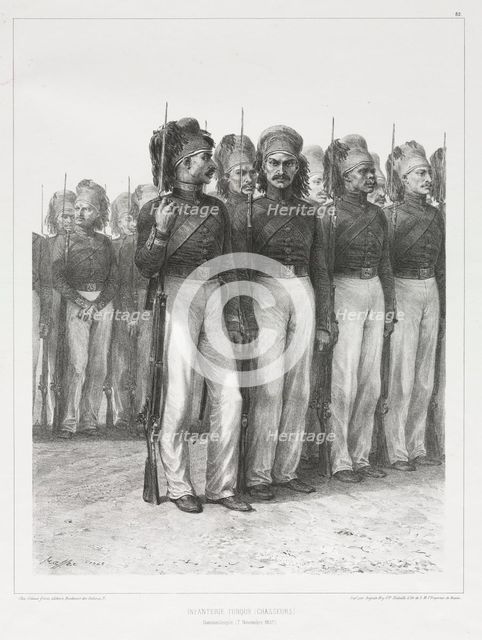 Infanterie Turque, Chasseurs, 1837. Creator: Auguste Raffet (French, 1804-1860).