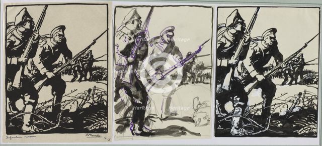 Infanterie russe, 1914. Creator: Auguste Louis Lepère (French, 1849-1918).