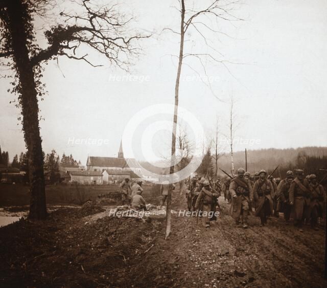Infantry, Genicourt, northern France, c1914-c1918. Artist: Unknown.