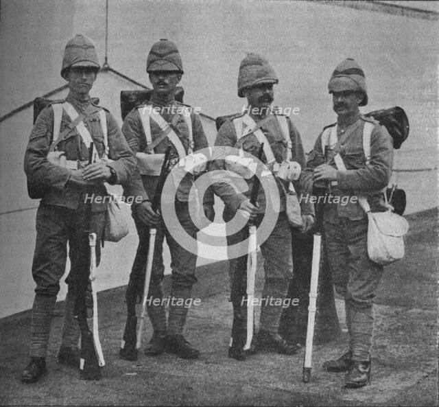 'Infantry in War Kit', 1902. Artist: William Gregory & Co.