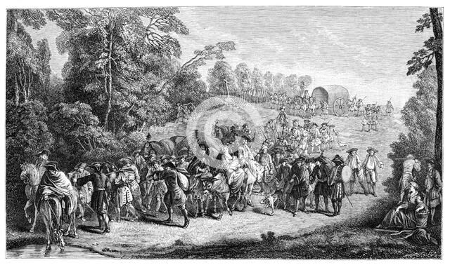 Infantry Marching, (1885).Artist: Jean-Antoine Watteau