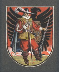 Infantryman, arquebussier, original hand-painted in 1939