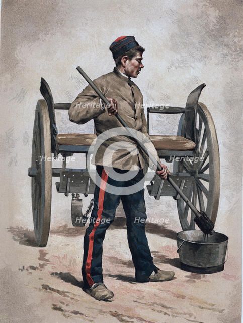 Infantryman with a ramrod, 1887.