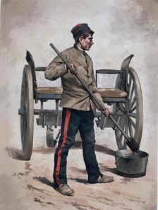 Infantryman with a ramrod, 1887