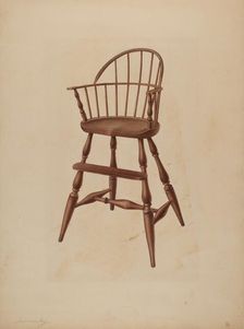 Infant's High Chair, 1940. Creator: Isidore Sovensky