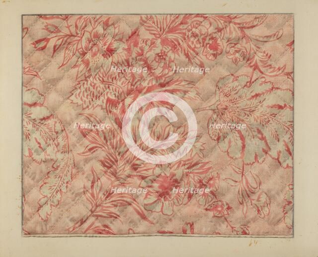 Infant's Quilt (Detail), c. 1937. Creator: Francis Law Durand.