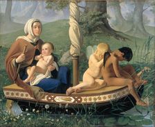 Infancy. From the series "The Four Ages of Man", 1840-1845. Creator: Blunck, Ditlev (Detlef) (1798-1854)