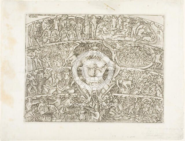 Inferno According to Dante, c. 1470, printed 19th century. Creator: Unknown.