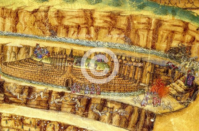 Inferno. (Abyss of Hell). Illustration to the Divine Comedy by Dante Alighieri (Detail), 1480-1490.