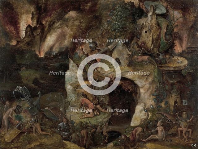 Inferno Landscape. Artist: Bosch, Hieronymus, (School)  