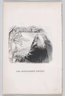 Infinitely Small from The Complete Works of Béranger, 1836.. Creator: Jean Ignace Isidore Gerard
