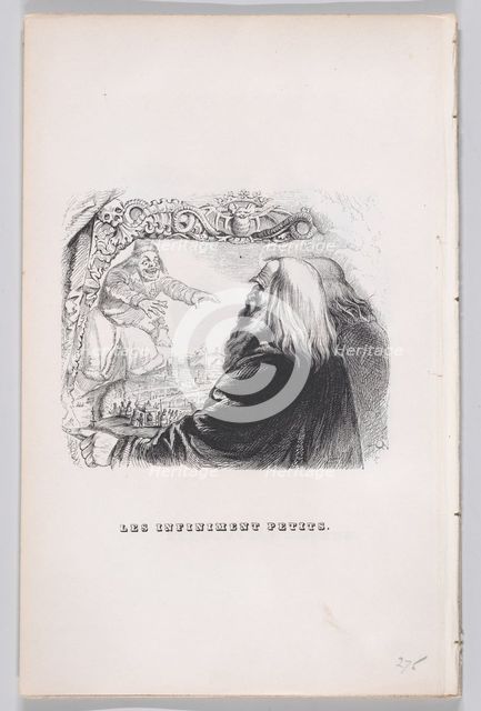 Infinitely Small from The Complete Works of Béranger, 1836.. Creator: Jean Ignace Isidore Gerard.